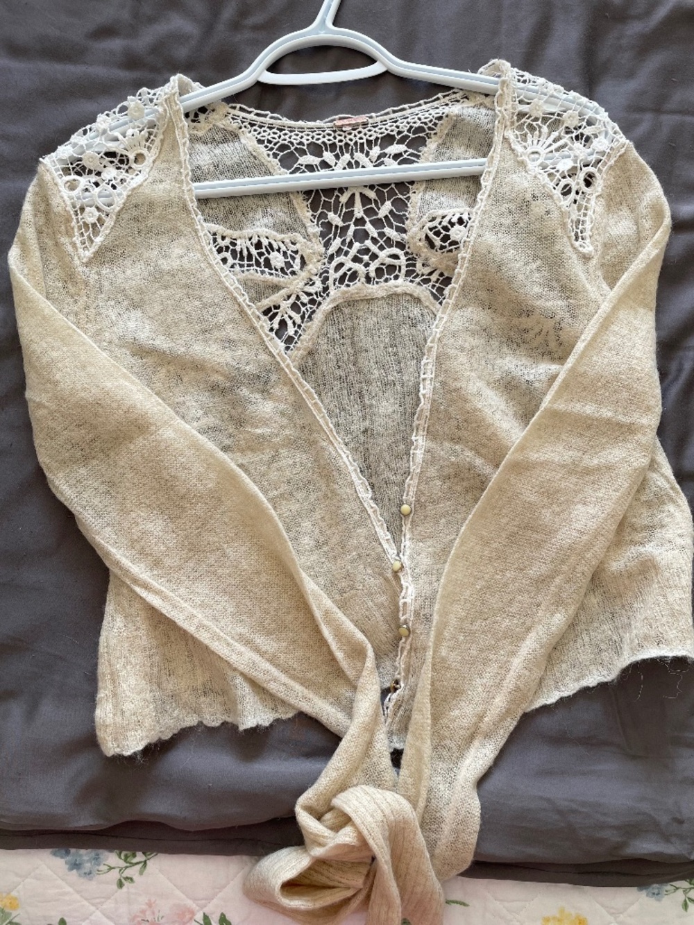 Free People Long-Sleeved Cropped Cardigan